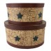 Nesting Boxes Primitive Country Folk Art America Flag Star Americana Lot 2 Vtg   273403884650